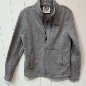 Marmot Heather Gray Full-Zip Drop Line Jacket front pockets M